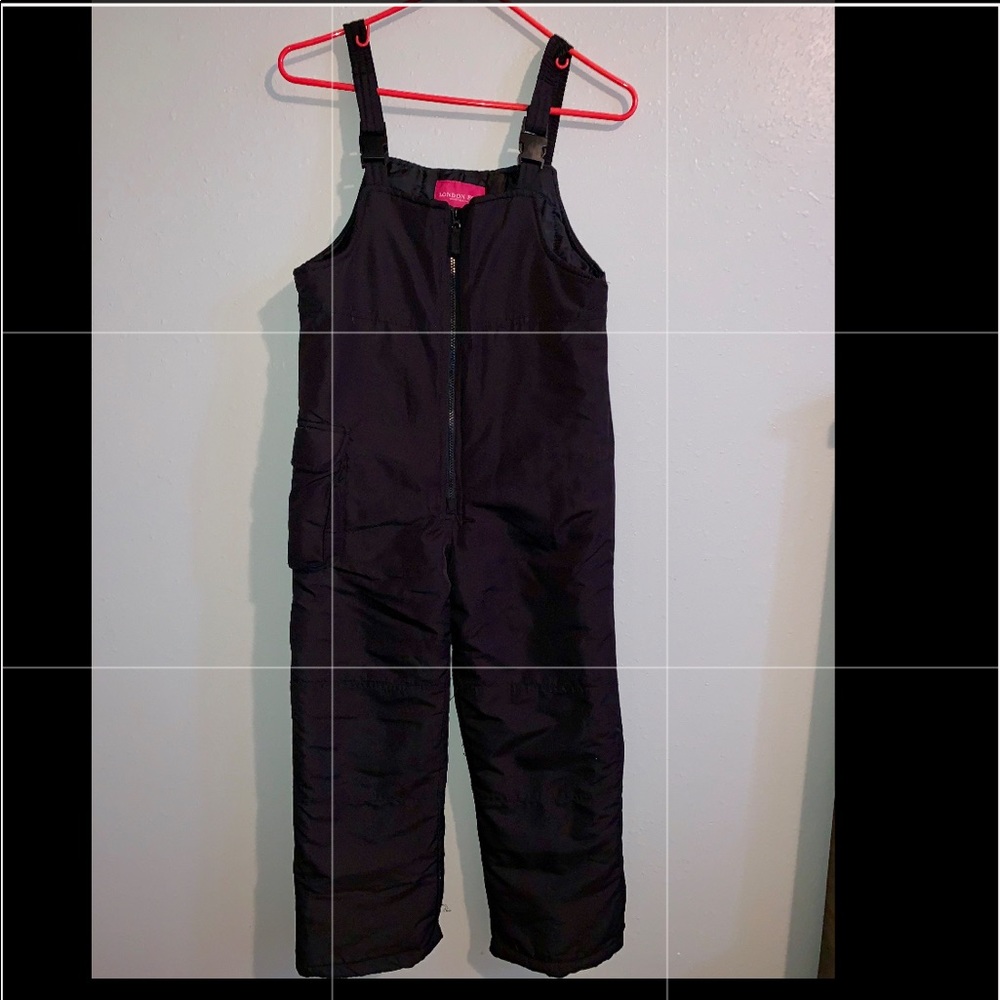 Girls Black London Fog Snow Bibs/Snowboard Bibs